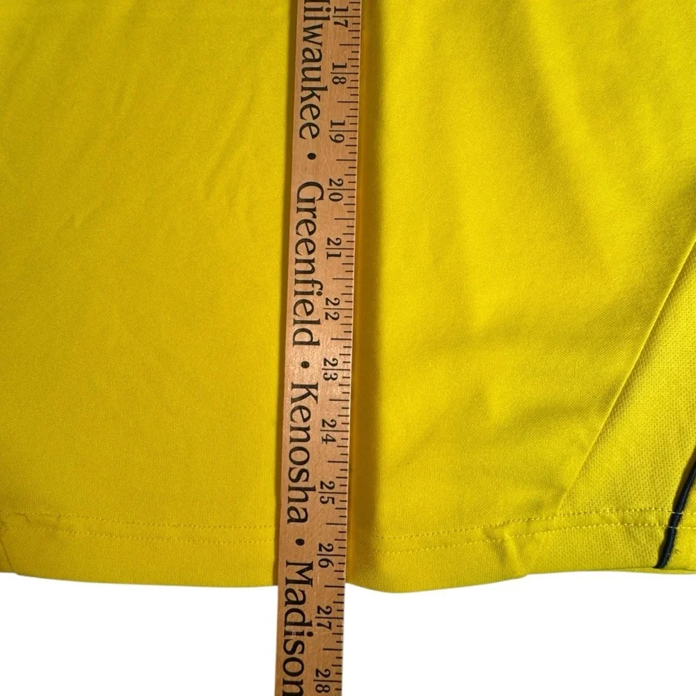 Adidas Climalite Shirt Mens Medium Yellow Athletic Tee Soccer Training